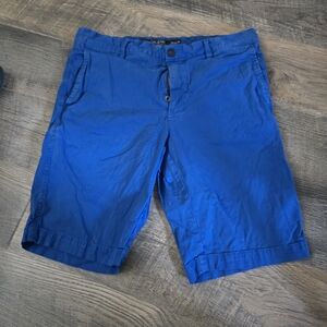 Ganesh Men's Blue Flat Front Shorts